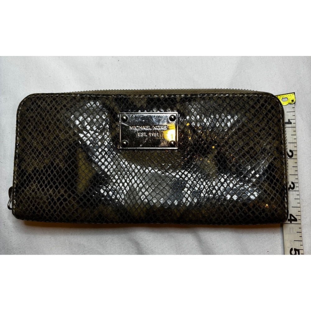 Michael Kors Jet Set Python Pattern Leather Zip A… - image 7